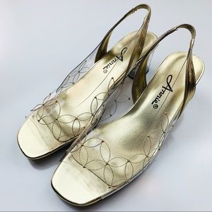 Vintage | See Through Vinyl Slingback Sandals 8